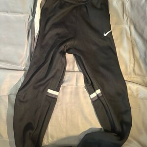 Nike Kids Black Leggings with White Accents